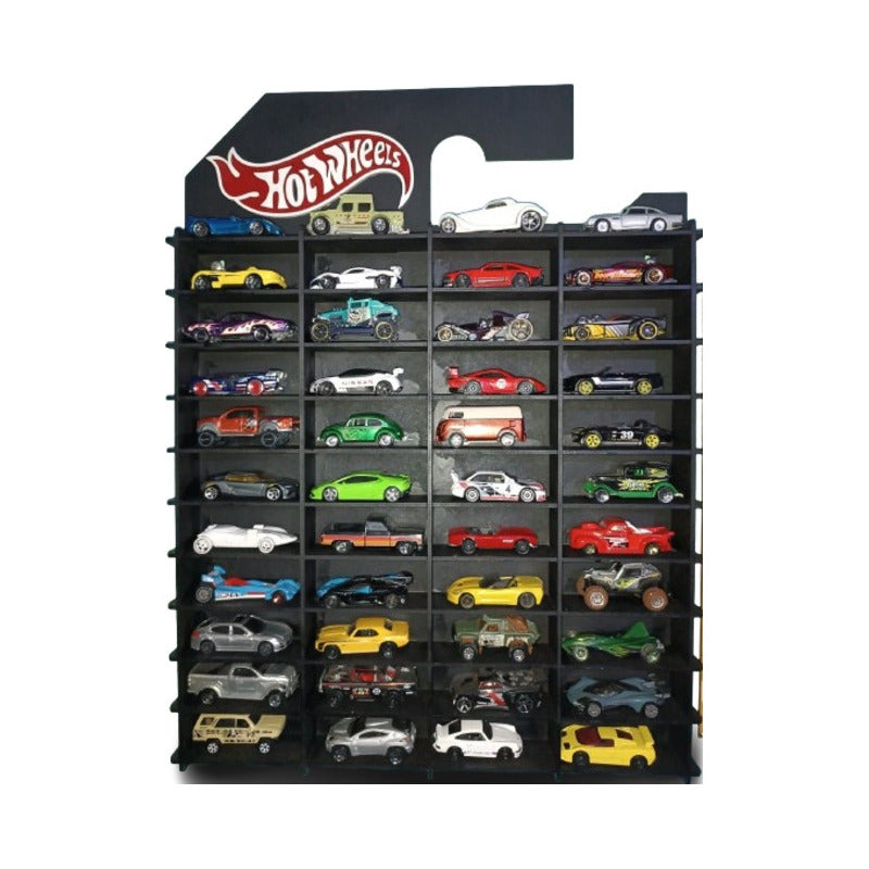 Exhibidor Hotwheels 40 Carros Mdf Pintado