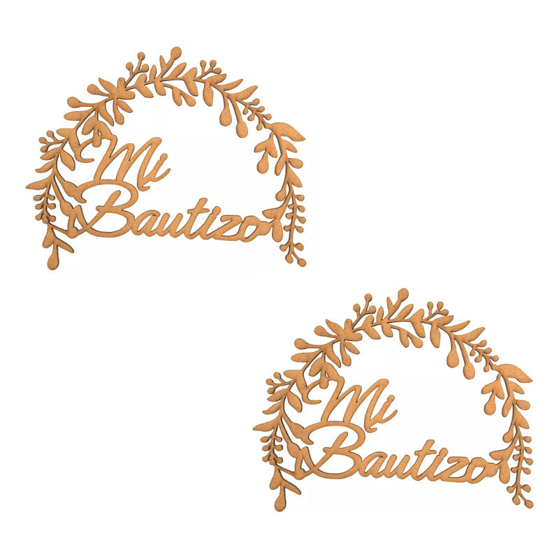 Letrero Mi Bautizo 80x65 Cm Mdf Decoracion Fiesta